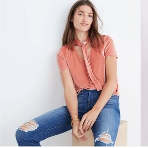 Madewell tie-neck top medim